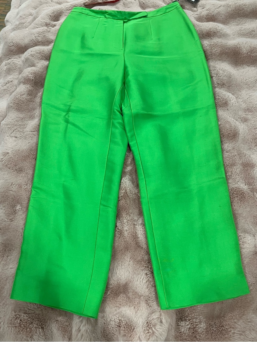 NWT* GRACE Silk Dress Pants*Fully Lined *Zipper*Reef Green Tapered Leg*Size 4
